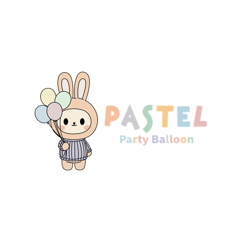 Pastel Party Balloon Logo
